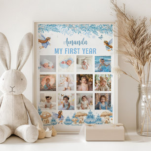 Póster Fairy Winter Onderland First Year Photo Milestone