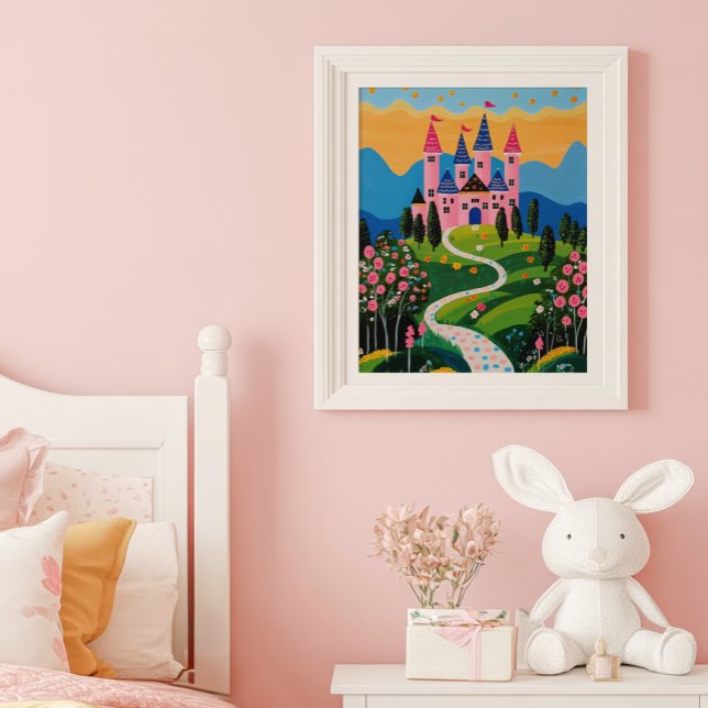 Póster Fairytale Castle Landscape Kids Wall Art (Subido por el creador)
