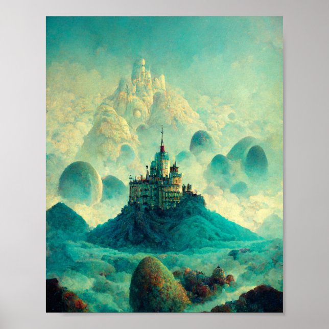 Póster Fairytale Castles Fantasy Art Poster (Frente)