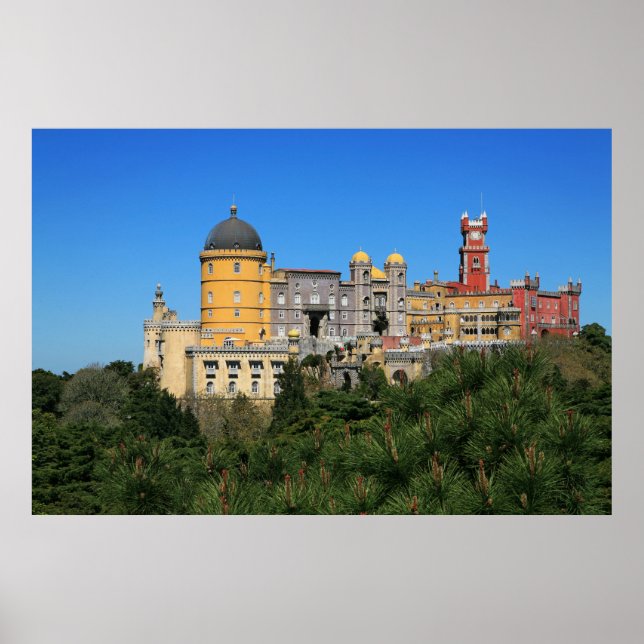 Póster Fairytale Sintra Palace foto en Portugal (Frente)