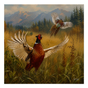 Póster Faisán Forever – Arte de Vida Silvestre de Caza de