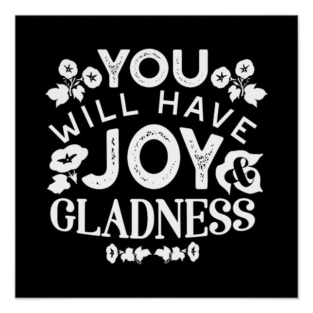 Póster Faith and Happiness – Joy and Gladness Quotes (Anverso)
