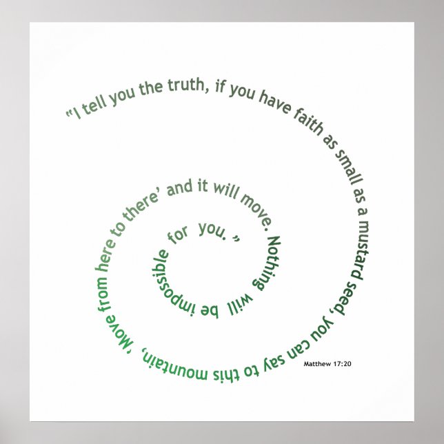 Póster Faith as Small as a Mustard Seed (Frente)