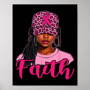 Póster Faith Black Women Afro Christian Mama Cancer Awa