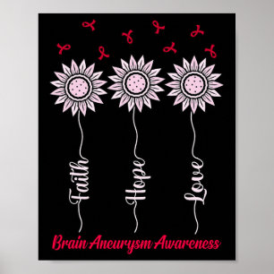 Póster Faith Hope Apoyo al mes de concientización sobre e