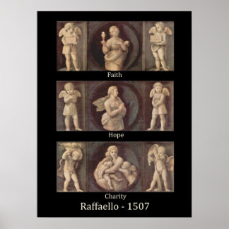 Póster Faith Hope Charity por Raphael Poster Print