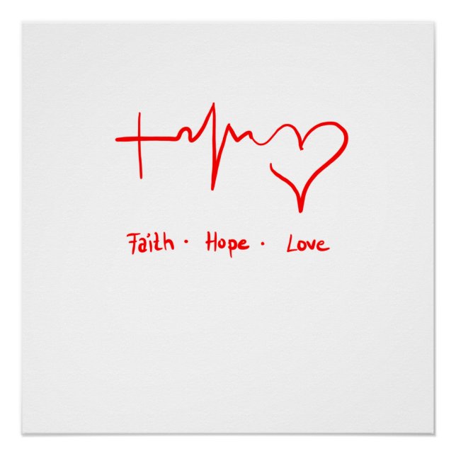 Póster Faith Hope Love (Anverso)