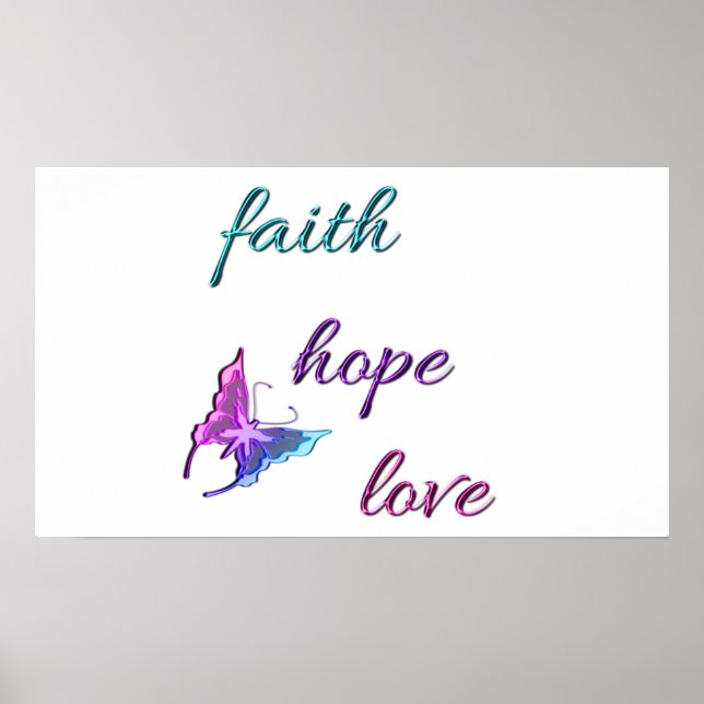 Póster Faith Hope Love (Frente)