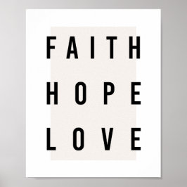 Póster Faith Hope Love Box