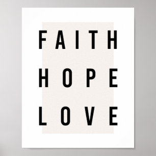 Póster Faith Hope Love Box