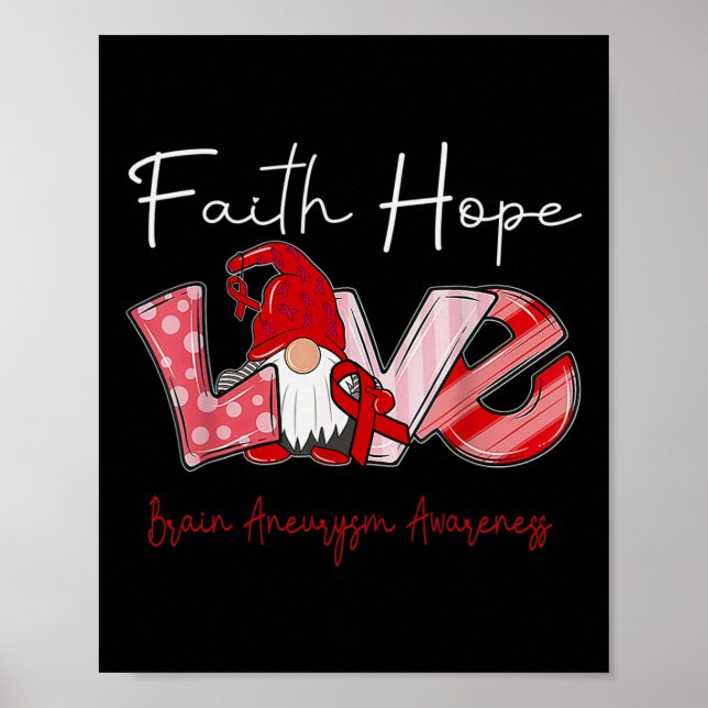 Póster Faith Hope Love Brain Aneurysm Awareness 2 (Frente)