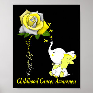 Póster Faith Hope Love Children Cancer Awareness