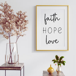 Póster Faith Hope Love Christian