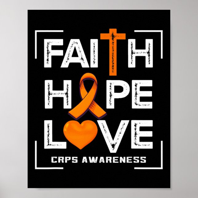Póster Faith Hope Love Crps Conciencia (Frente)