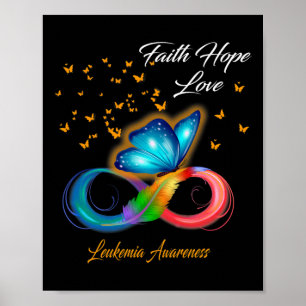 Póster Faith Hope Love Leukemia Awareness