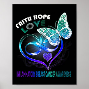 Póster Faith Hope Love Masculino Concienciación sobre el