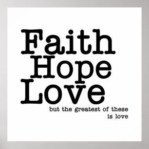 Póster Faith Hope Love Poster