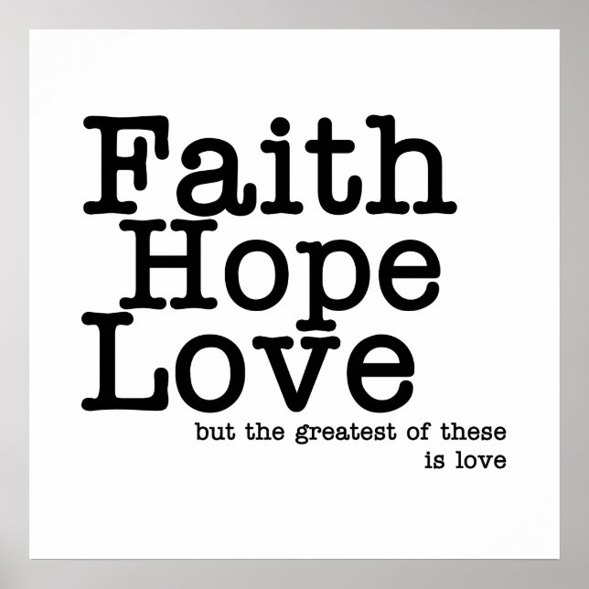 Póster Faith Hope Love Poster (Frente)