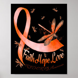 Póster Faith Hope Love Rsd Crps Awareness Dragonfly