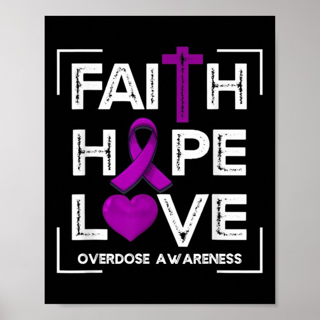 Póster Faith Hope Love Sobredosis Conciencia a las mujere (Frente)