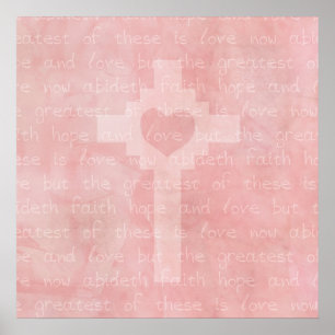 Póster Faith Hope y Love Christian