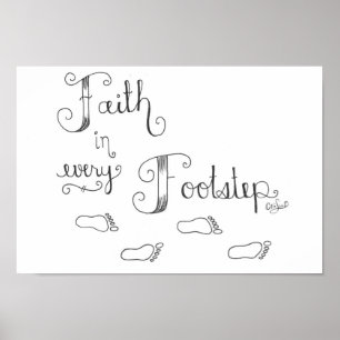 Póster Faith in Every Footstep