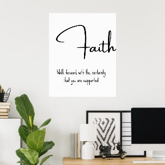 Póster Faith Inspirational Quote Wall Print