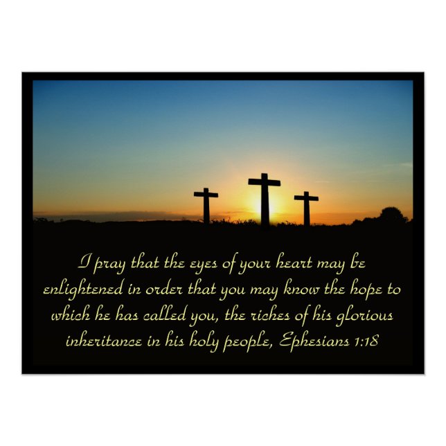 Póster Faith Love Cross Prayer Christianity Peace Destiny (Anverso)