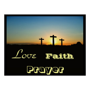 Póster Faith Love Cross Prayer Christianity Peace Destiny