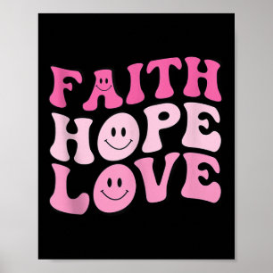 Póster Faith Love Hope Breve Cancer Awareness Tank Top