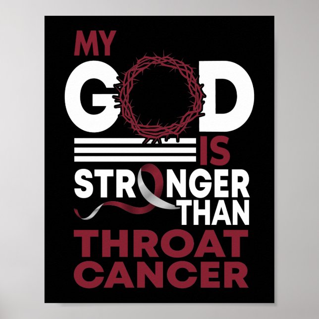 Póster Faith Mi Dios Es Más Fuerte Que El Cáncer De Garga (Frente)