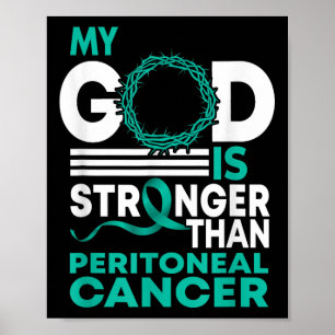 Póster Faith Mi Dios Es Más Fuerte Que El Cáncer Peritone