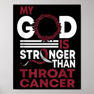Póster Faith Mi Dios Es Más Fuerte Que Throat Cancer Awar