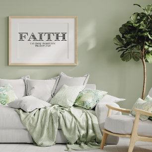 Póster Faith Mueve Montañas Cristianas