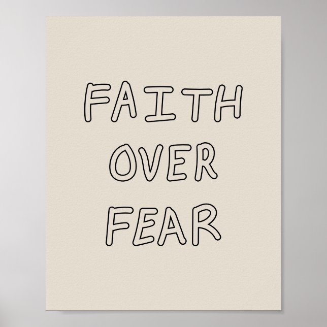 Póster Faith over Fear (Frente)