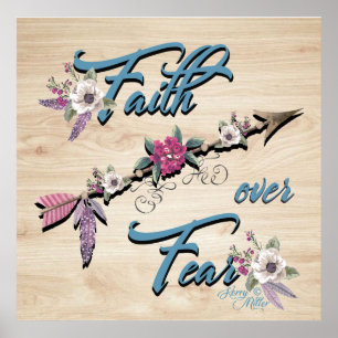 Póster Faith Over Fear Poster