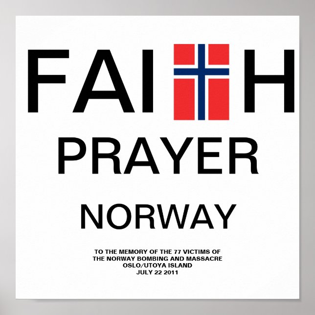 PÓSTER FAITH PRAYER NORWAY (Frente)
