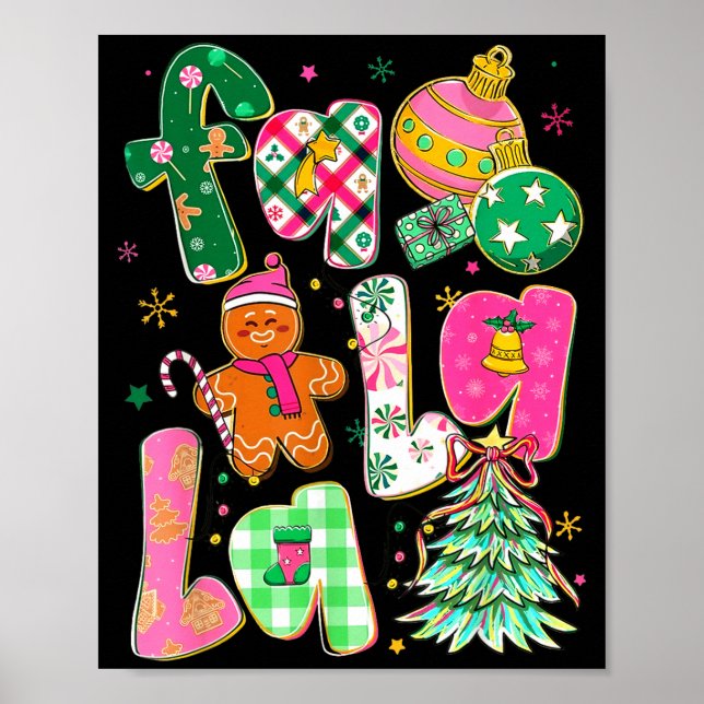 Póster Falala Sublimation Gingerbread Preppy Christmas Co (Frente)