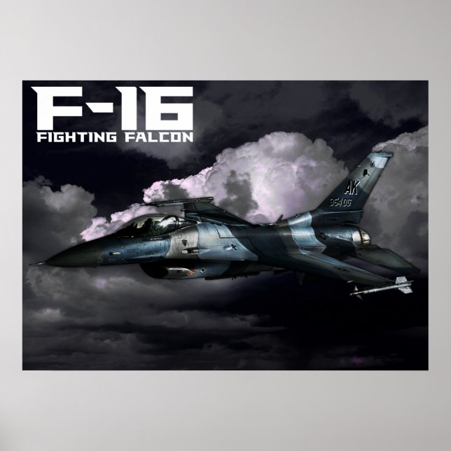 Póster Falcon de combate F-16 (Frente)