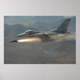 Póster Falcon de combate F-16