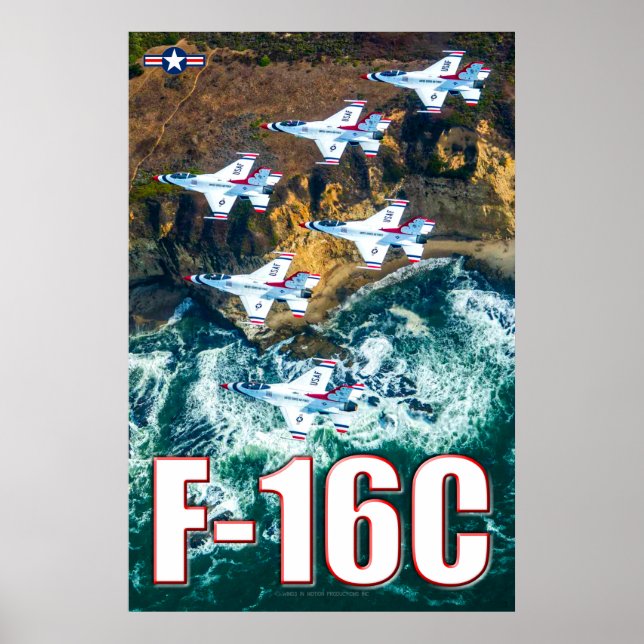 PÓSTER FALCON DE COMBATE F-16C (Frente)