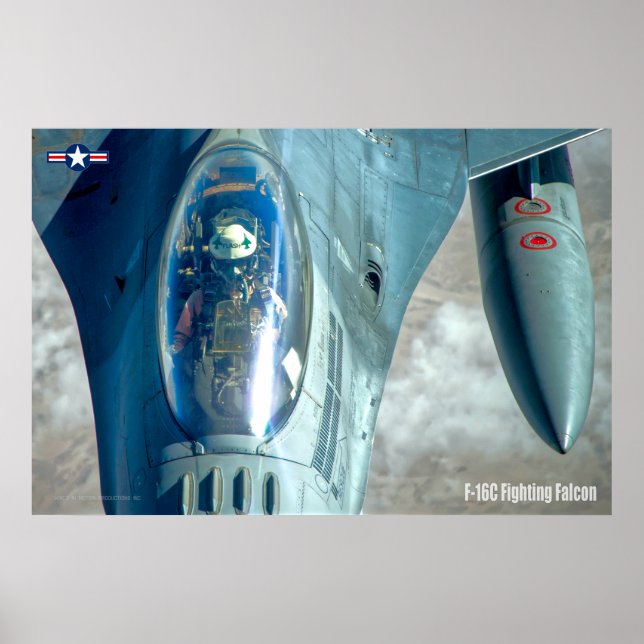 PÓSTER FALCON DE COMBATE F-16C (Frente)