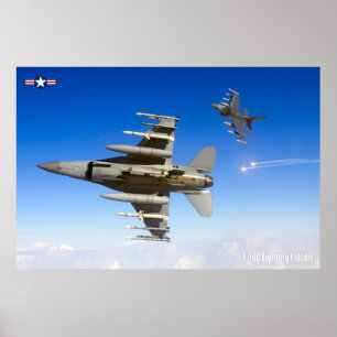 PÓSTER FALCON DE COMBATE F-16C