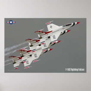 PÓSTER FALCON DE COMBATE F-16C