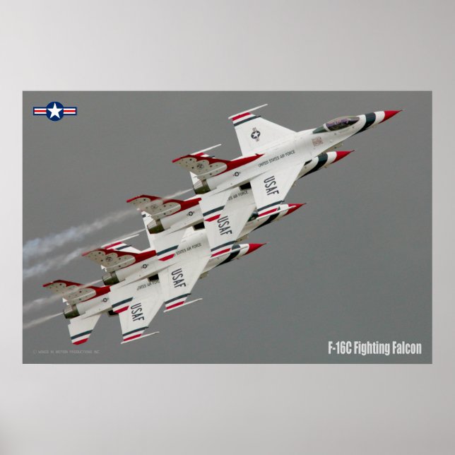 PÓSTER FALCON DE COMBATE F-16C (Frente)