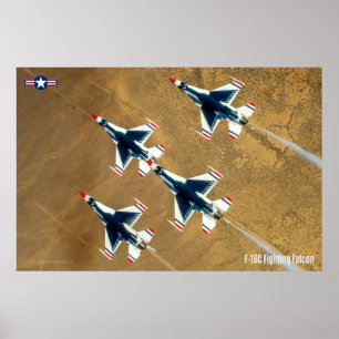 PÓSTER FALCON DE COMBATE F-16C