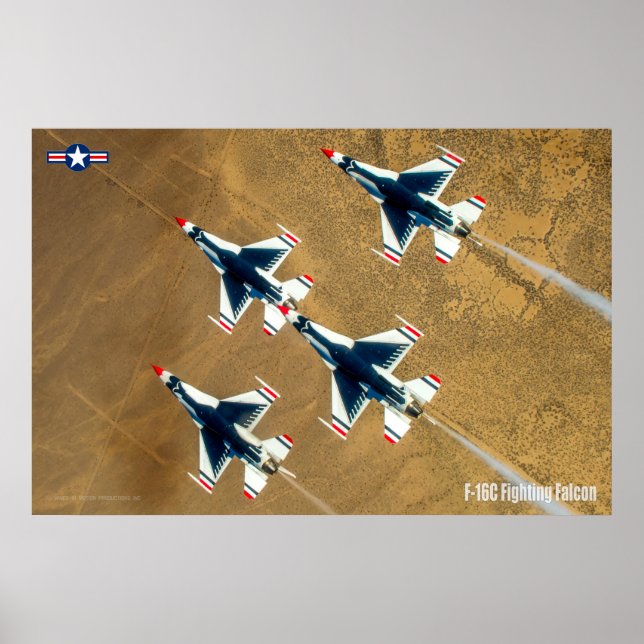 PÓSTER FALCON DE COMBATE F-16C (Frente)