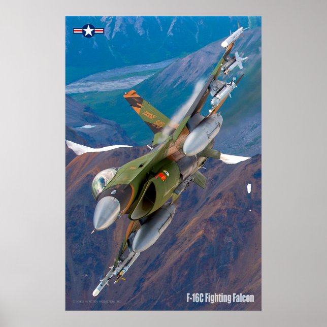 PÓSTER FALCON DE COMBATE F-16C (Frente)