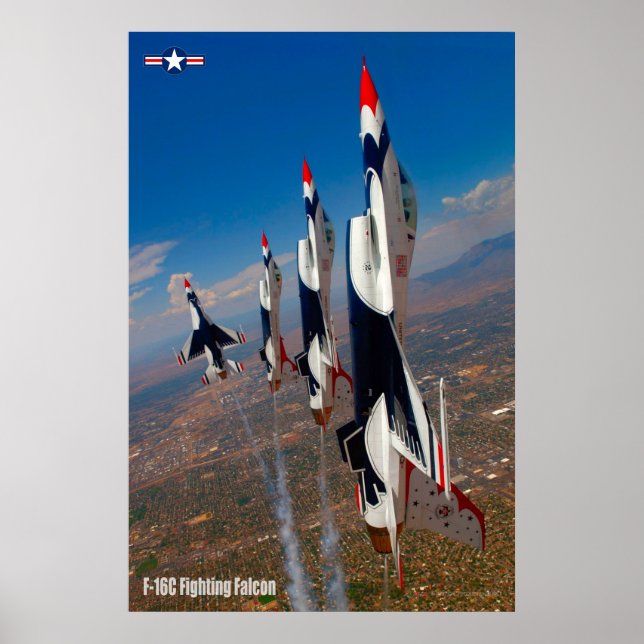 PÓSTER FALCON DE COMBATE F-16C (Frente)