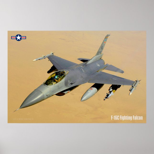 PÓSTER FALCON DE COMBATE F-16C (Frente)